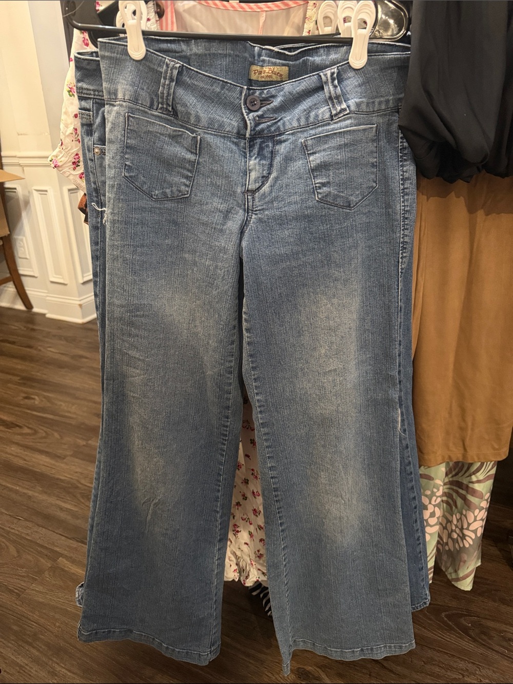 Women's Blue Wide-Leg Jeans